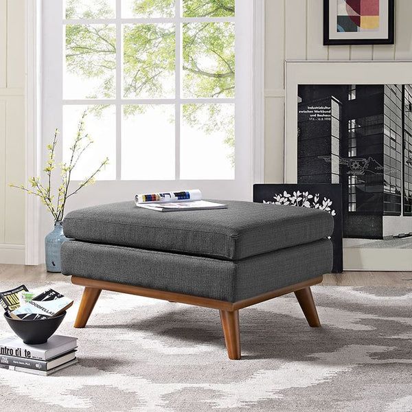 Engage Fabric Ottoman in Gray