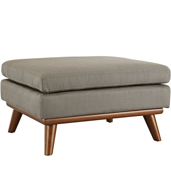 Engage Fabric Ottoman in Granite