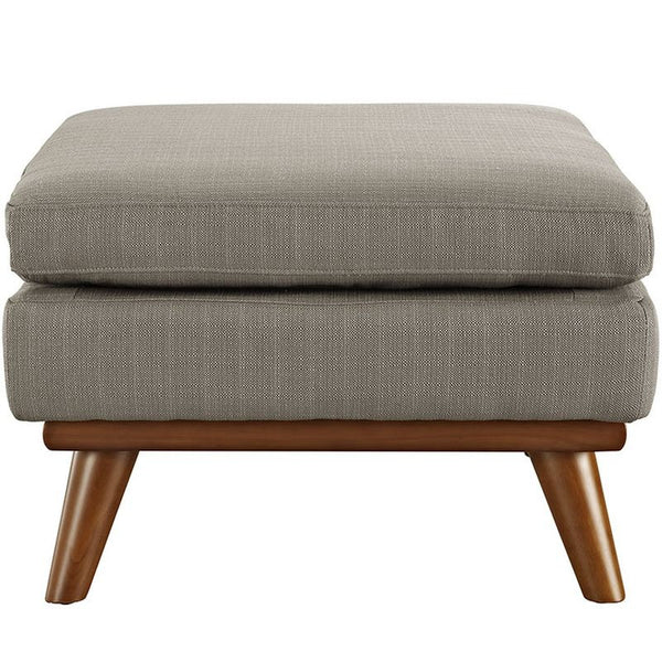Engage Fabric Ottoman in Granite