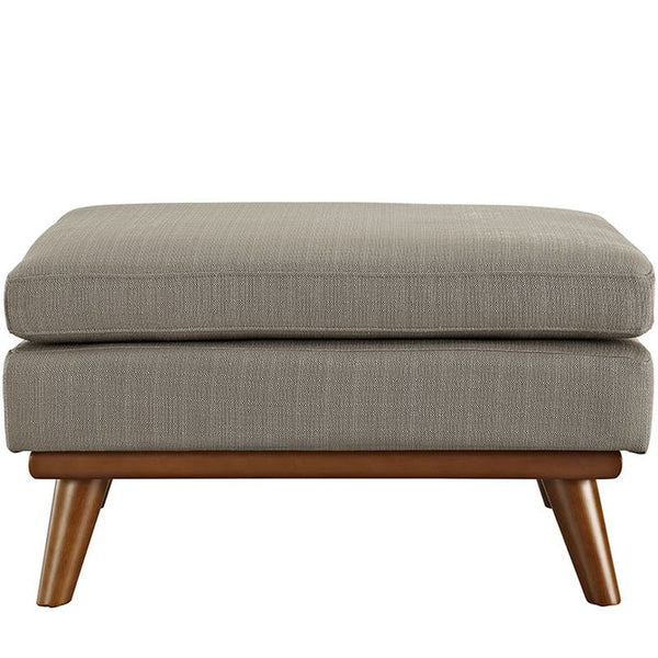 Engage Fabric Ottoman in Granite