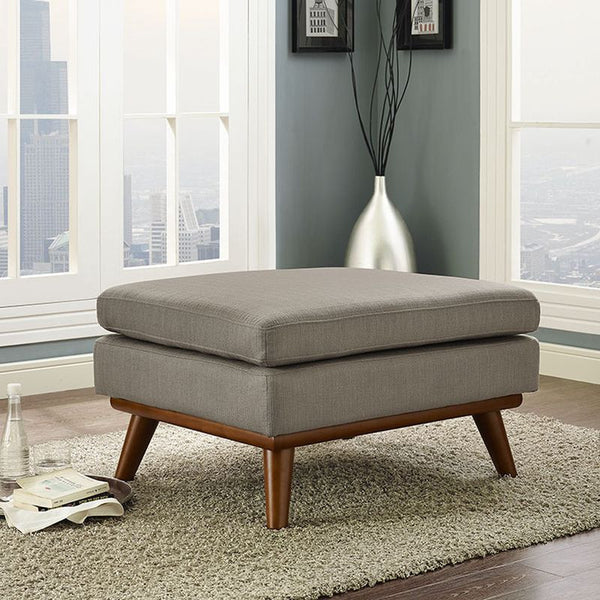 Engage Fabric Ottoman in Granite