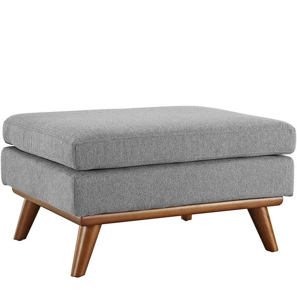 Engage Fabric Ottoman in Expectation Gray