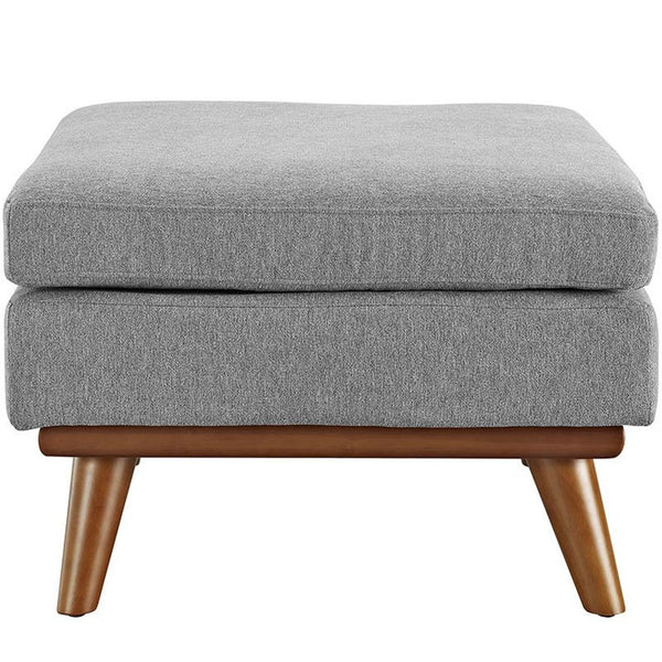 Engage Fabric Ottoman in Expectation Gray