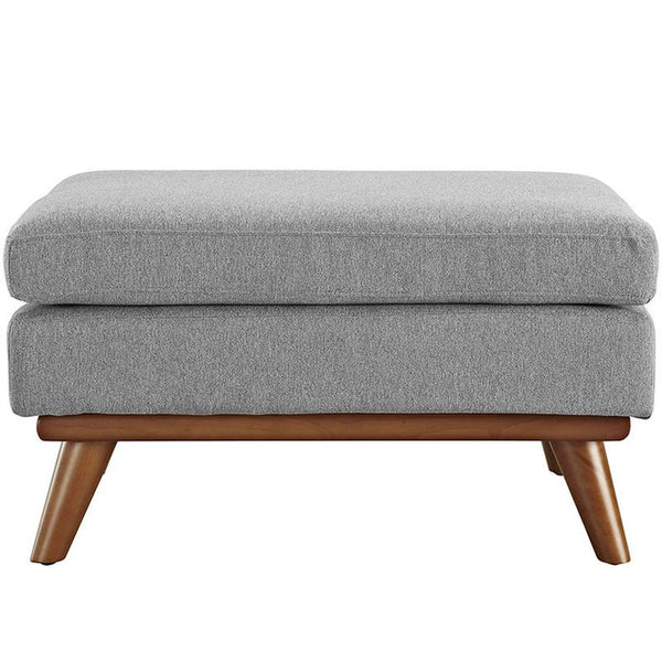 Engage Fabric Ottoman in Expectation Gray