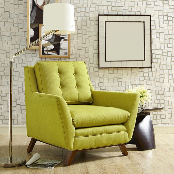 Beguile Fabric Armchair in Wheatgrass