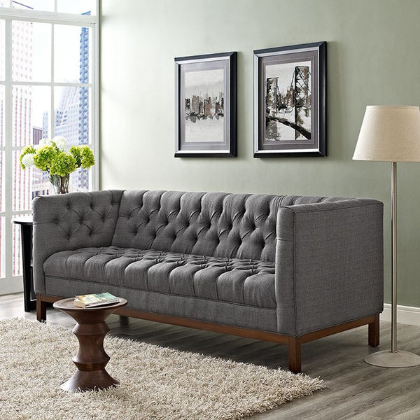 Panache Fabric Sofa in Gray