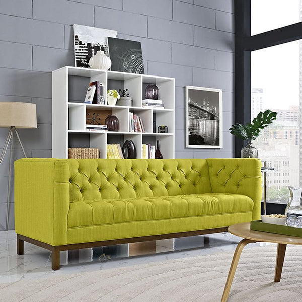 Panache Fabric Sofa in Wheatgrass