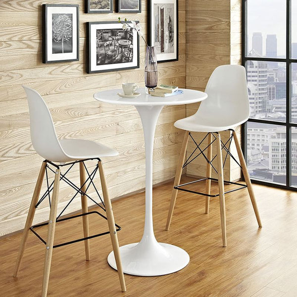 Lippa 28" Wood Bar Table in White