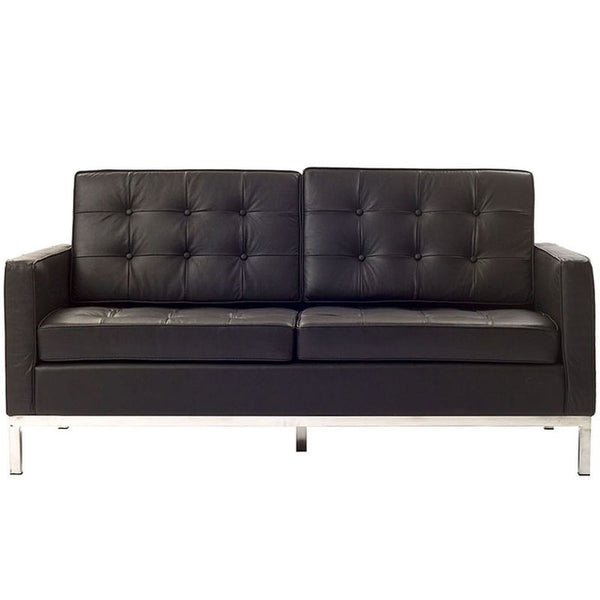 Loft Leather Loveseat in Brown
