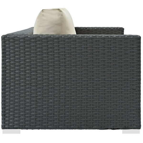 Sojourn Outdoor Patio Sunbrella® Loveseat in Canvas Antique Beige