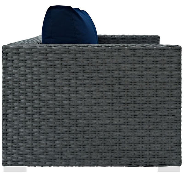 Sojourn Outdoor Patio Sunbrella® Loveseat in Canvas Navy