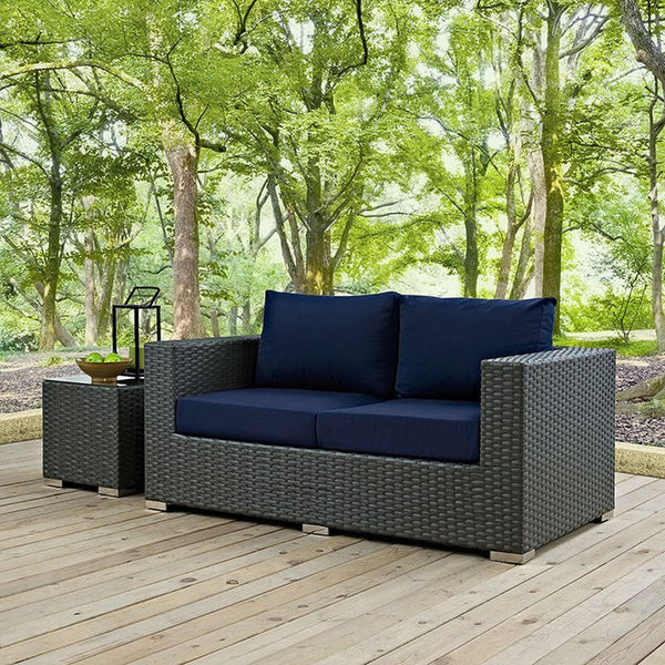 Sojourn Outdoor Patio Sunbrella® Loveseat in Canvas Navy