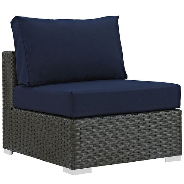 Sojourn Outdoor Patio Fabric Sunbrella® Armless in Canvas Navy