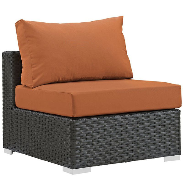 Sojourn Outdoor Patio Fabric Sunbrella® Armless in Canvas Tuscan