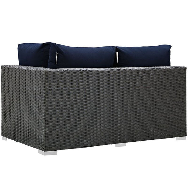 Sojourn Outdoor Patio Sunbrella® Right Arm Loveseat in Canvas Navy