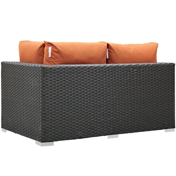 Sojourn Outdoor Patio Sunbrella® Right Arm Loveseat in Canvas Tuscan