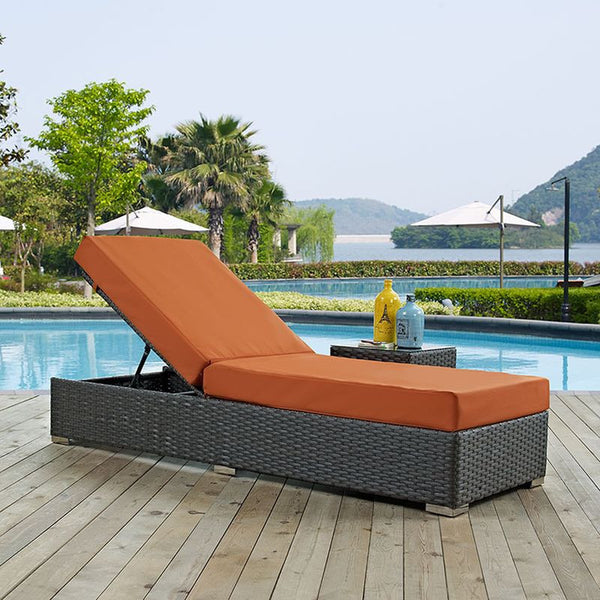 Sojourn Outdoor Patio Sunbrella® Chaise Lounge in Canvas Tuscan
