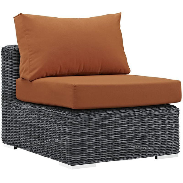 Summon Outdoor Patio Sunbrella® Armless in Canvas Tuscan
