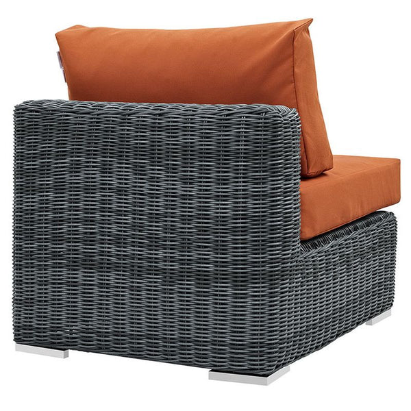 Summon Outdoor Patio Sunbrella® Armless in Canvas Tuscan