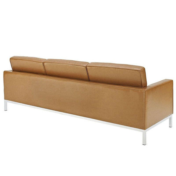 Loft Leather Sofa in Pumpkin