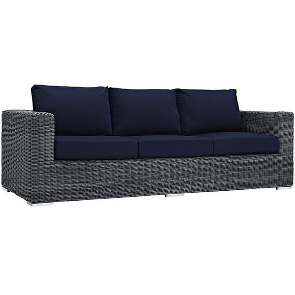 Summon Outdoor Patio Sunbrella® Sofa in Canvas Navy