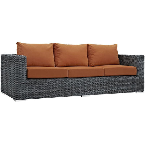 Summon Outdoor Patio Sunbrella® Sofa in Canvas Tuscan