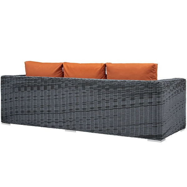 Summon Outdoor Patio Sunbrella® Sofa in Canvas Tuscan