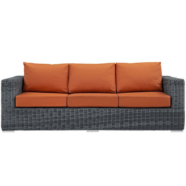 Summon Outdoor Patio Sunbrella® Sofa in Canvas Tuscan