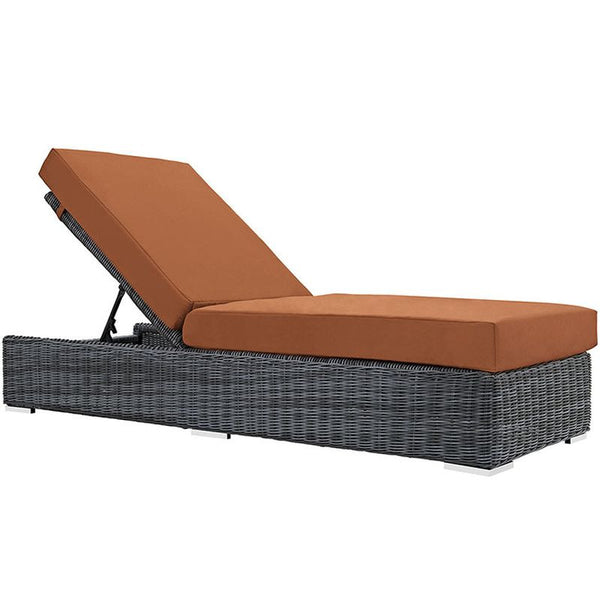 Summon Outdoor Patio Sunbrella® Chaise Lounge in Canvas Tuscan