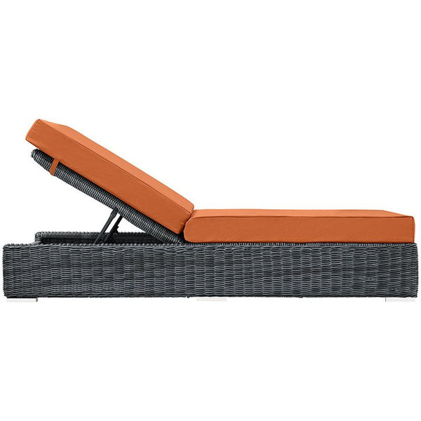 Summon Outdoor Patio Sunbrella® Chaise Lounge in Canvas Tuscan