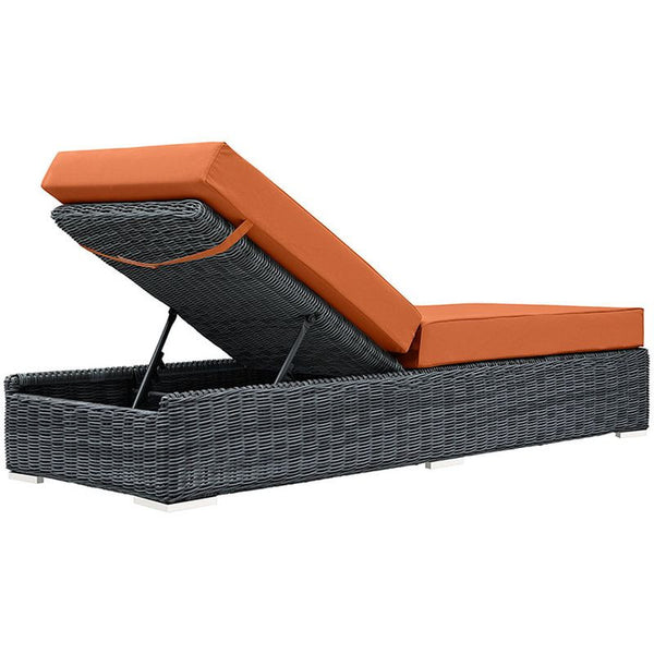 Summon Outdoor Patio Sunbrella® Chaise Lounge in Canvas Tuscan