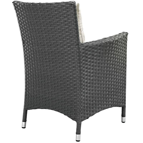 Sojourn Dining Outdoor Patio Sunbrella® Armchair in Antique Canvas Beige