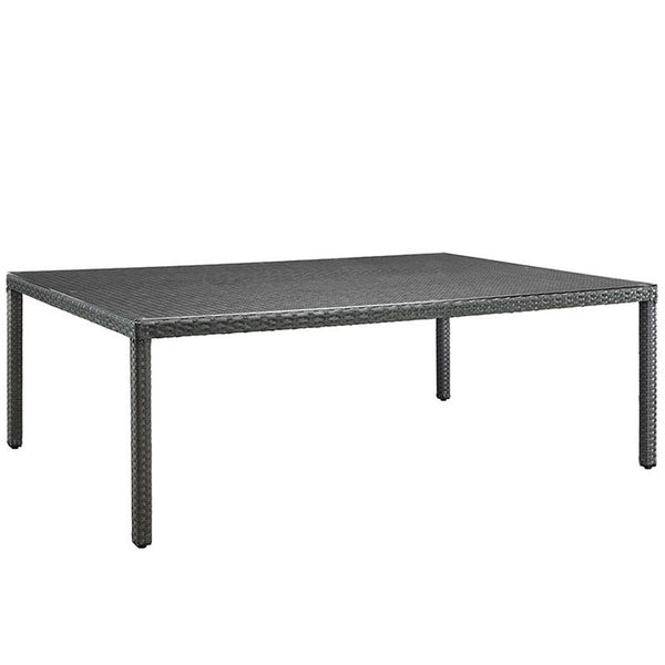 Sojourn 90" Outdoor Patio Dining Table in Chocolate