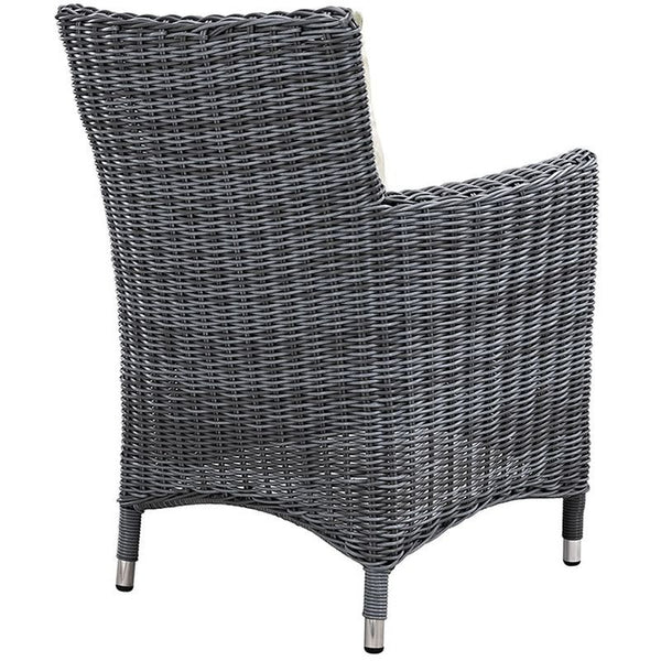 Summon Dining Outdoor Patio Sunbrella® Armchair in Antique Canvas Beige