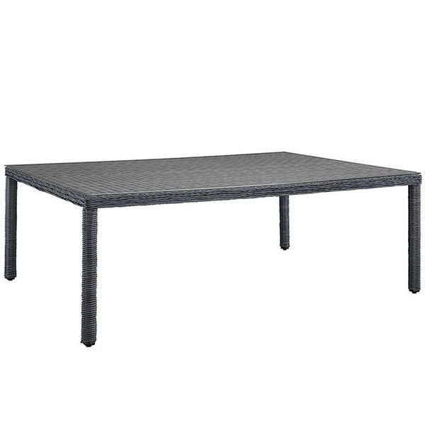 Summon 90" Outdoor Patio Dining Table in Gray