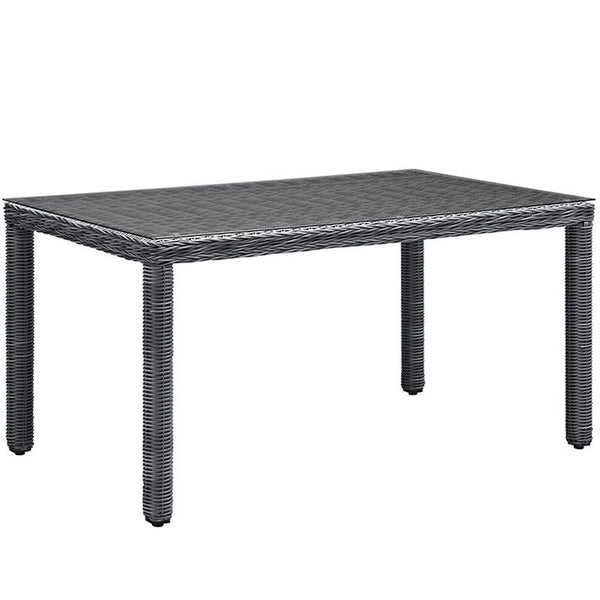Summon 59" Outdoor Patio Dining Table in Gray