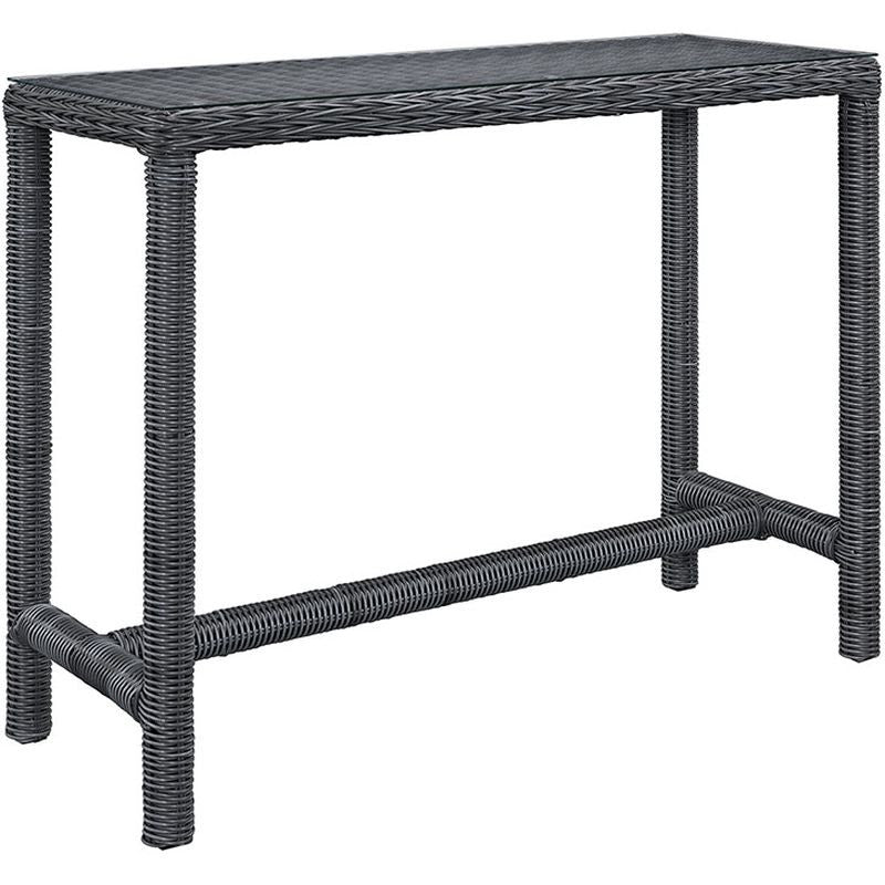 Summon Large Outdoor Patio Bar Table in Gray