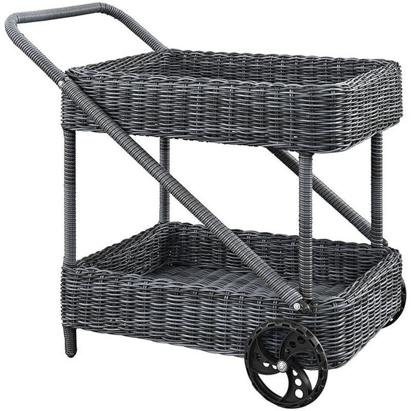 Summon Outdoor Patio Beverage Cart in Gray