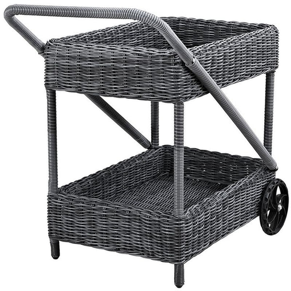 Summon Outdoor Patio Beverage Cart in Gray