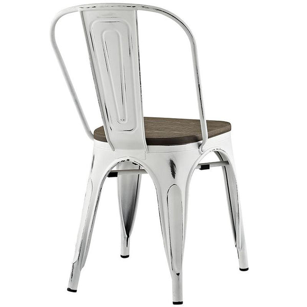 Promenade Bamboo Side Chair in White