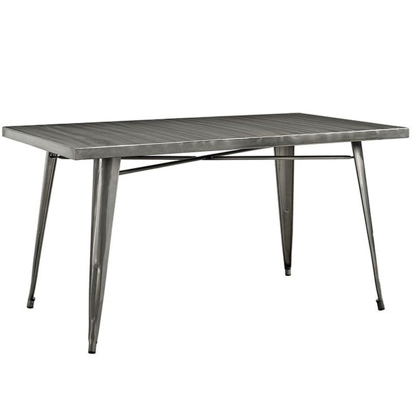 Alacrity Metal Dining Table in Gunmetal