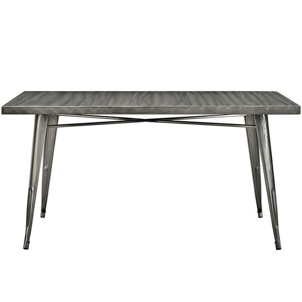 Alacrity Metal Dining Table in Gunmetal