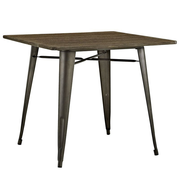 Alacrity 36" Square Wood Dining Table in Brown