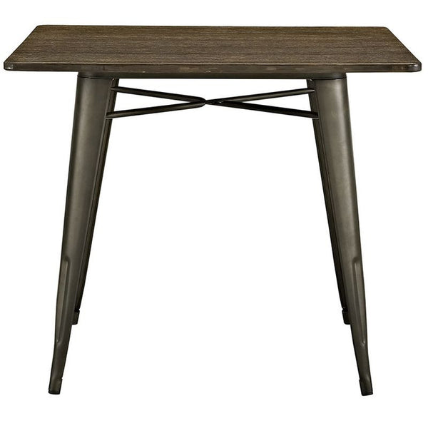 Alacrity 36" Square Wood Dining Table in Brown