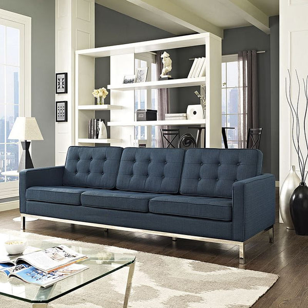 Loft Fabric Sofa in Azure