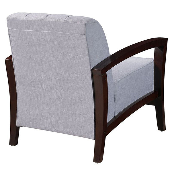 Enamor Fabric Armchair in Walnut Gray