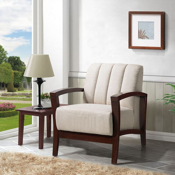Enamor Fabric Armchair in Walnut Taupe