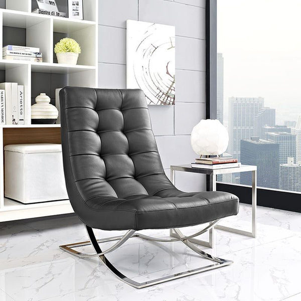 Slope Lounge Chair in Black