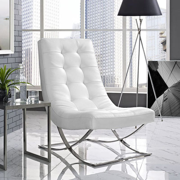 Slope Lounge Chair in White