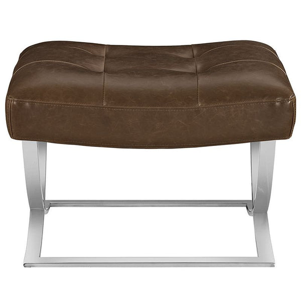 Slope Ottoman in Brown